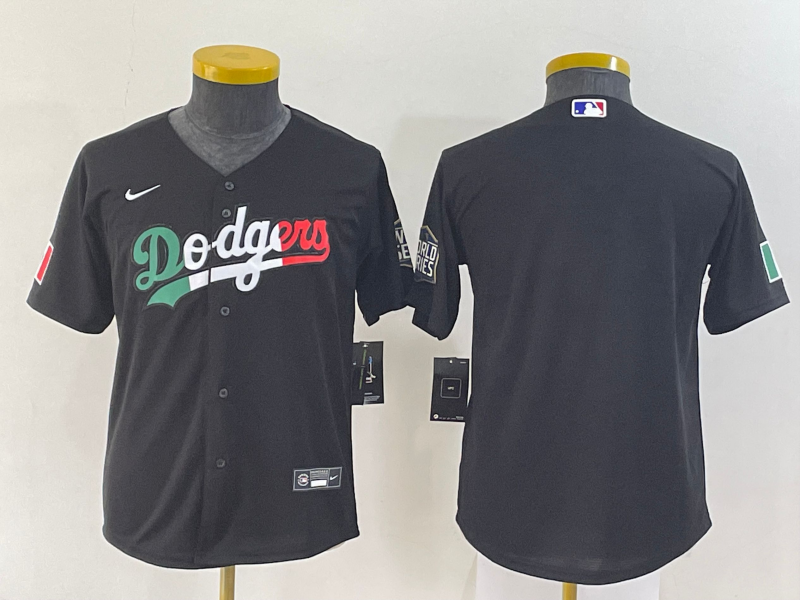 Youth Los Angeles Dodgers Blank Black Mexico Stitched Baseball Jersey Youth Los Angeles Dodgers Blank Black Mexico Stitched Baseball Jersey